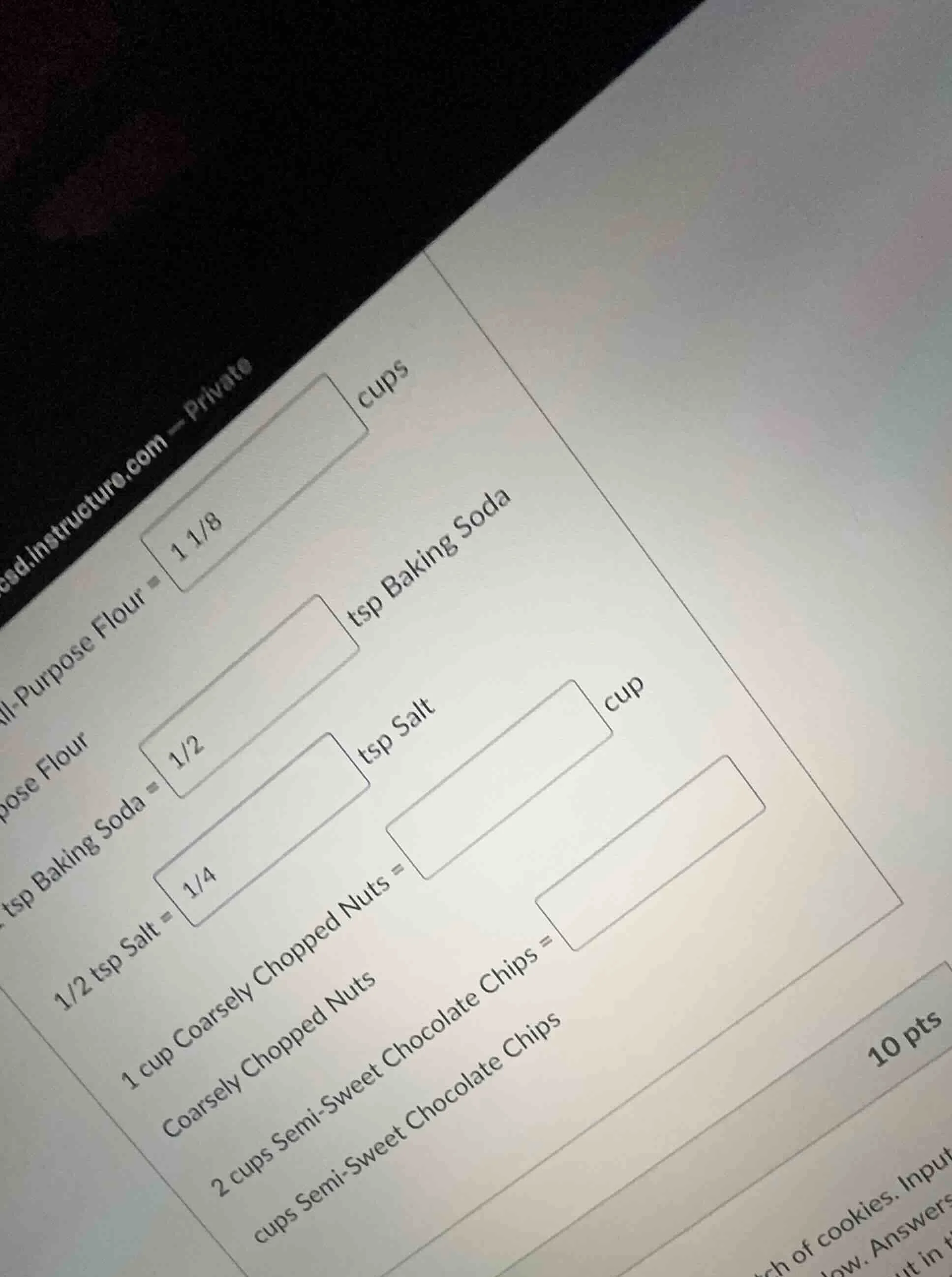 ll - purpose flour = \\boxed{1 1/8} cups\ pose flour\ tsp baking soda =…