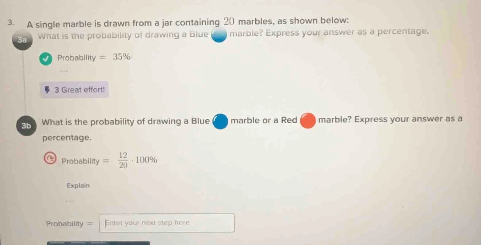 3. a single marble is drawn from a jar containing 20 marbles, as shown …