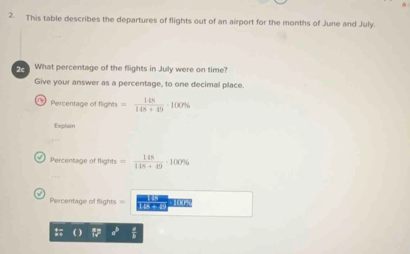 2. this table describes the departures of flights out of an airport for…