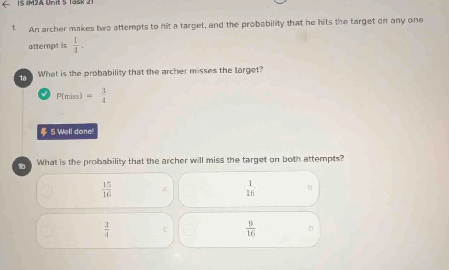 1. an archer makes two attempts to hit a target, and the probability th…