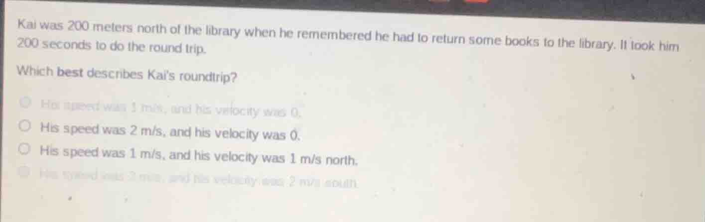 kai was 200 meters north of the library when he remembered he had to re…