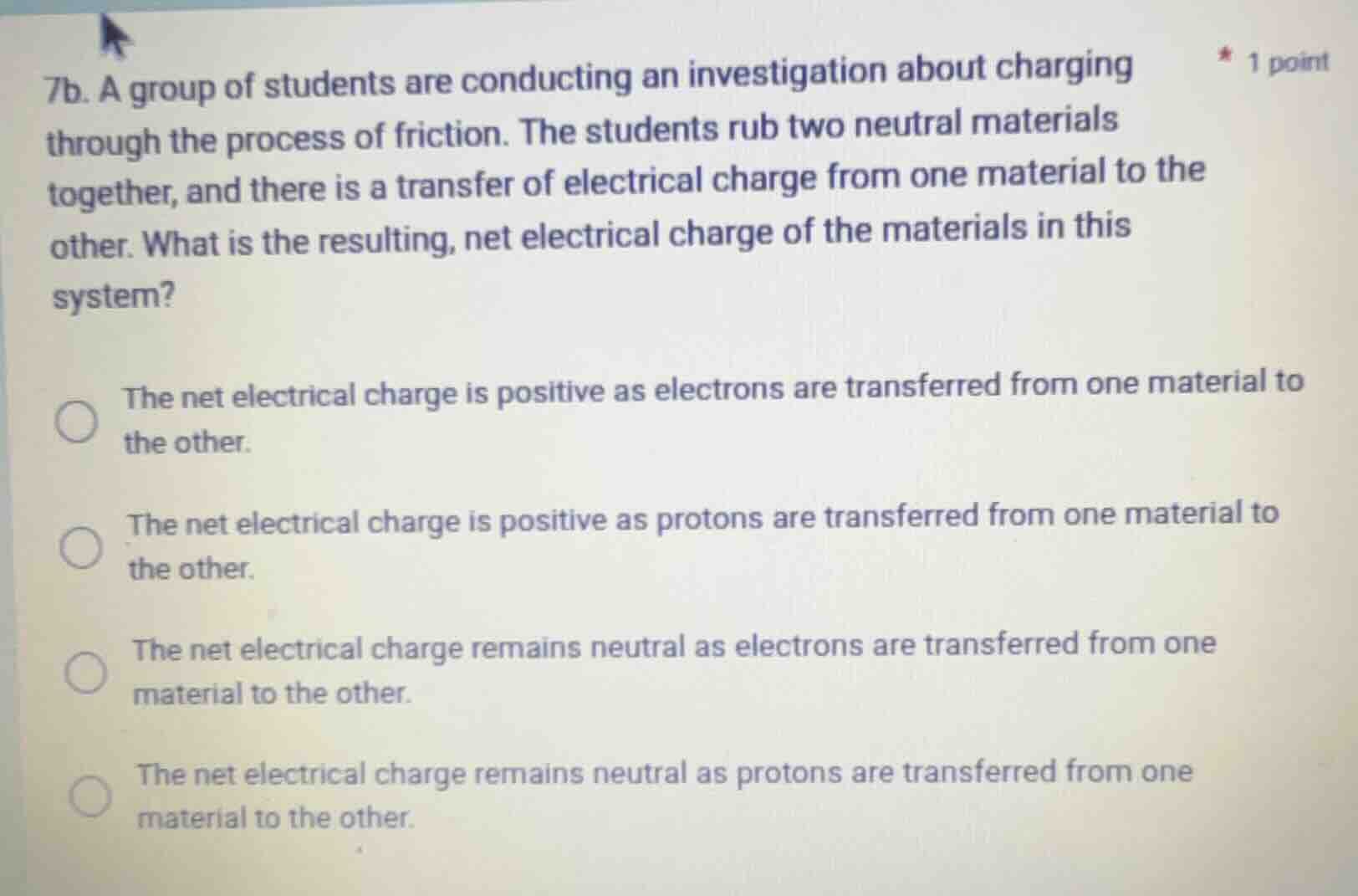 7b. a group of students are conducting an investigation about charging …