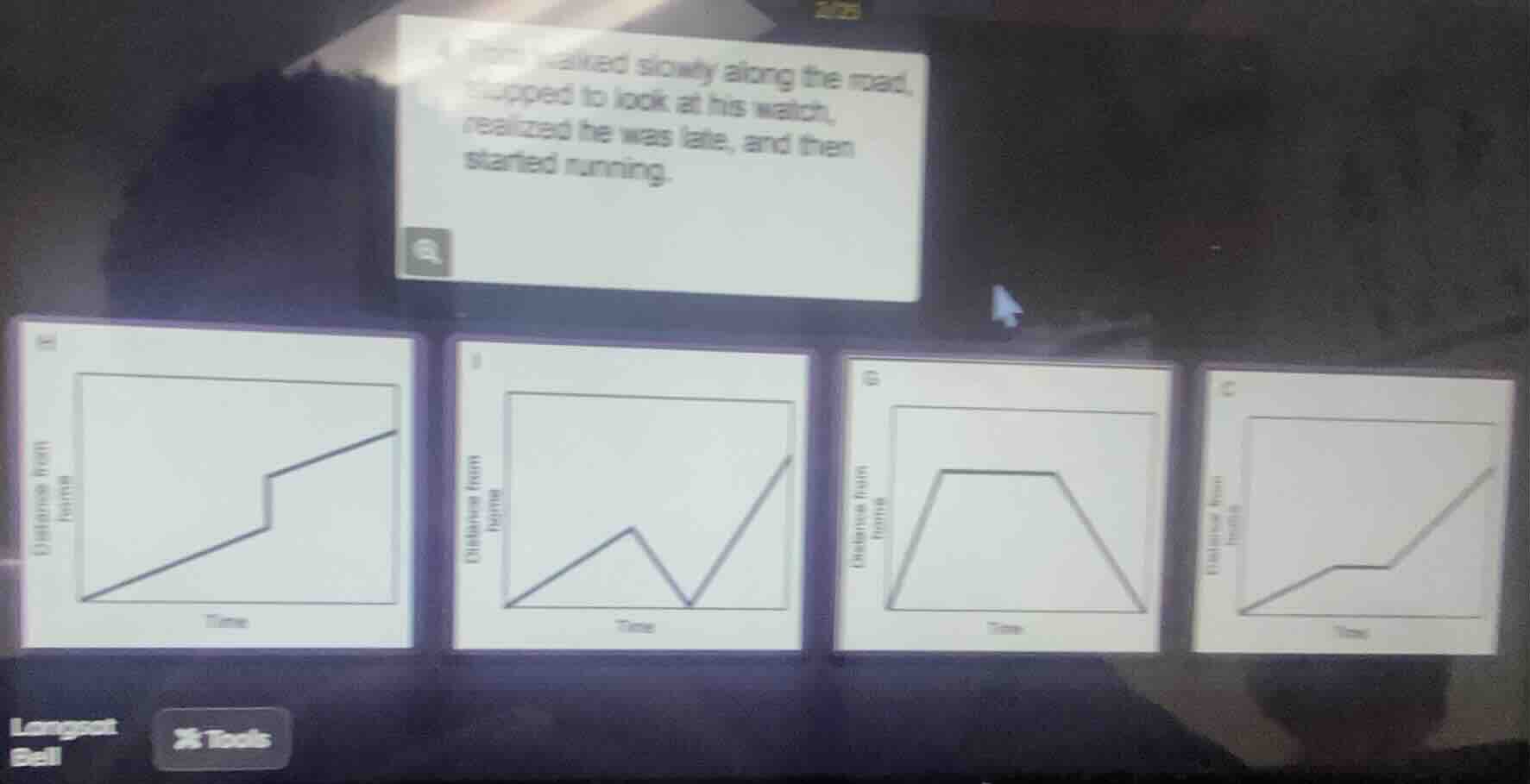 walked slowly along the road, stopped to look at his watch, realized he…