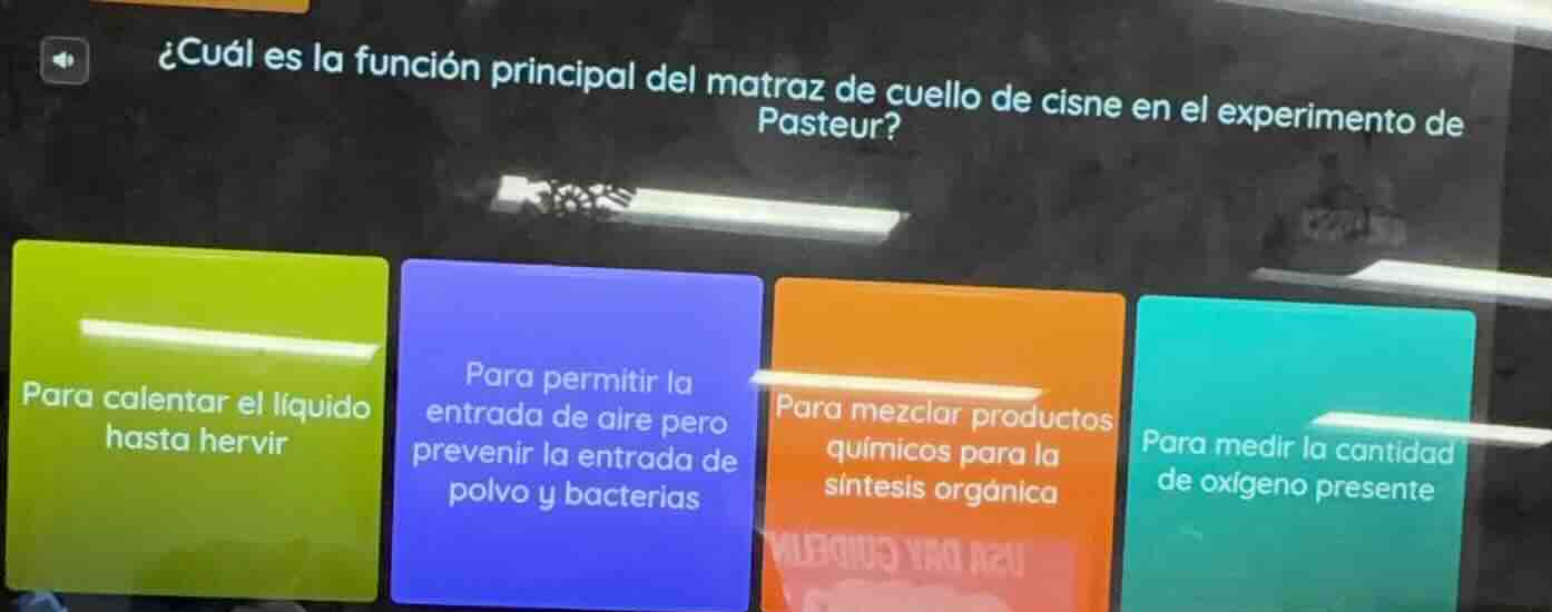 ¿cuál es la función principal del matraz de cuello de cisne en el exper…