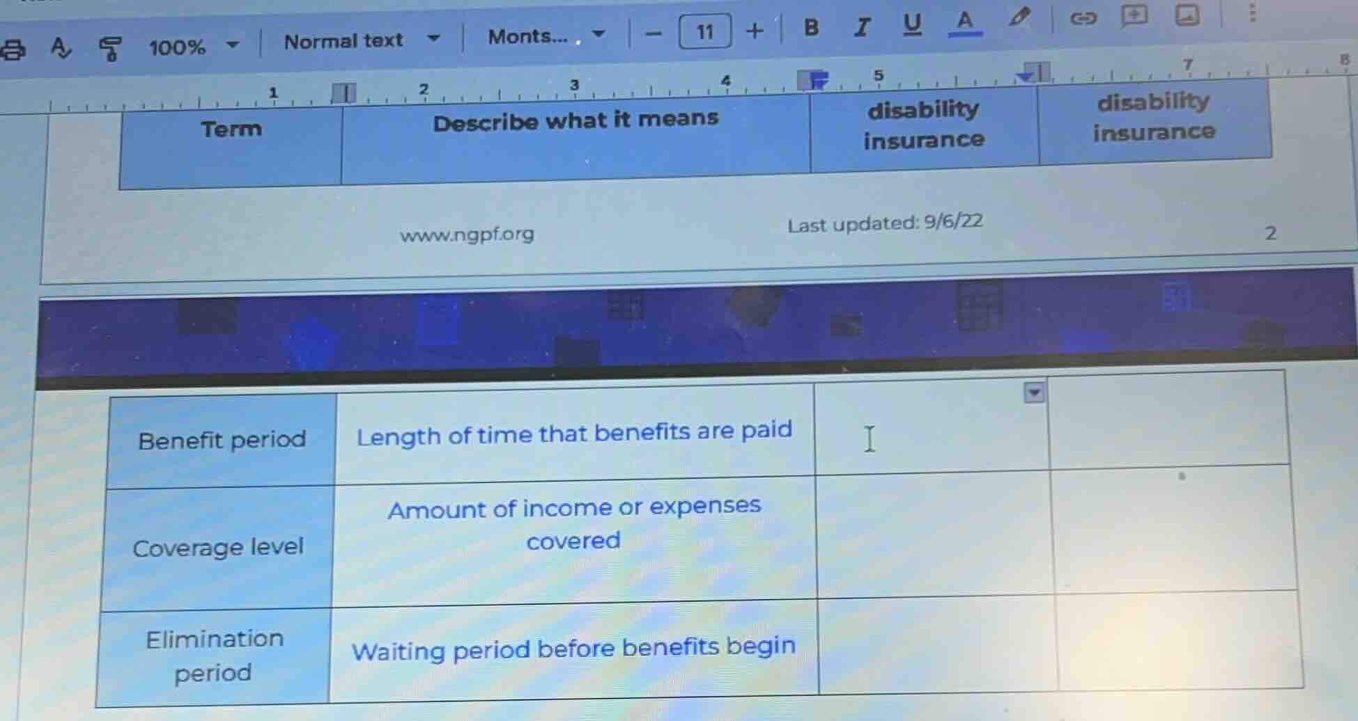 term describe what it means disability insurance disability insurance w…