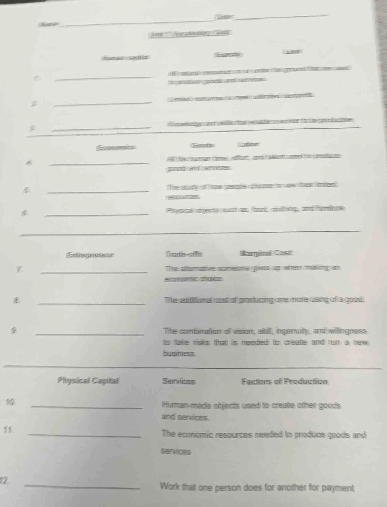 name date: vocabulary quiz (human capital) (scarcity) (land) 1. \t\t\t\…