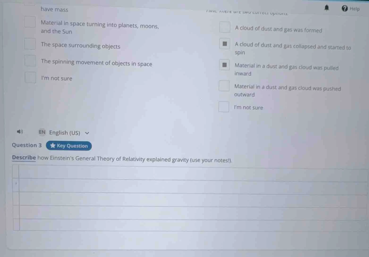 question 3 \\(\\bigstar\\) key question\ describe how einsteins general…