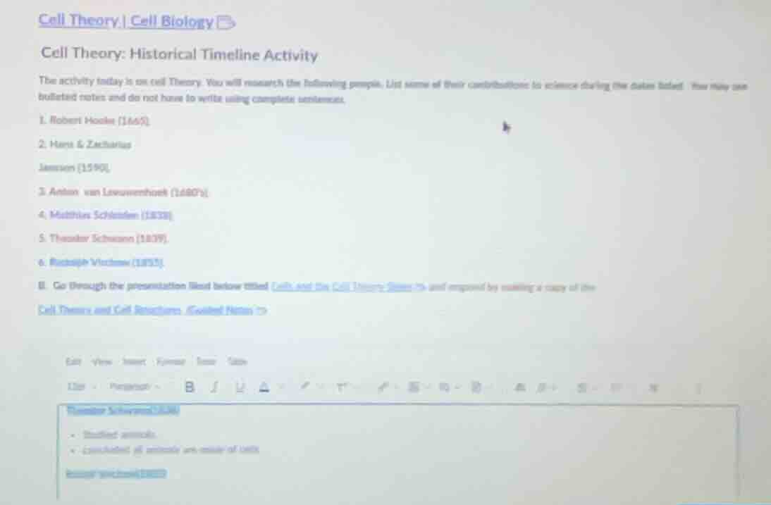 cell theory | cell biology cell theory: historical timeline activity th…