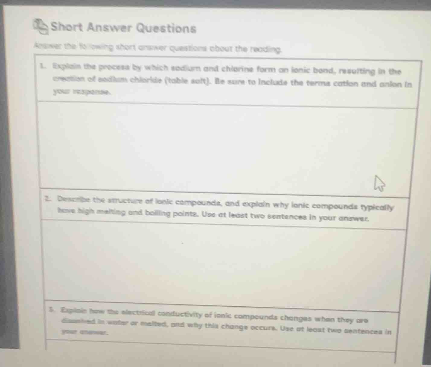 short answer questions answer the following short answer questions abou…