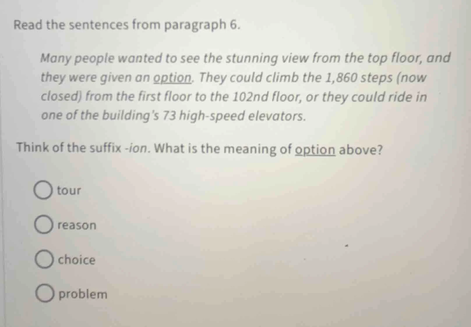 read the sentences from paragraph 6. many people wanted to see the stun…