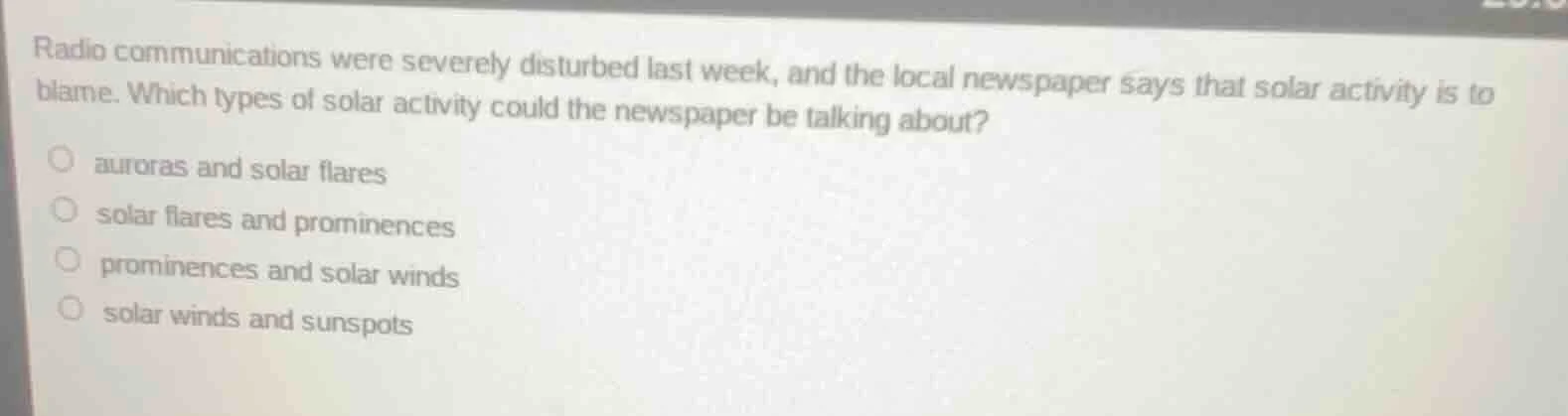 radio communications were severely disturbed last week, and the local n…