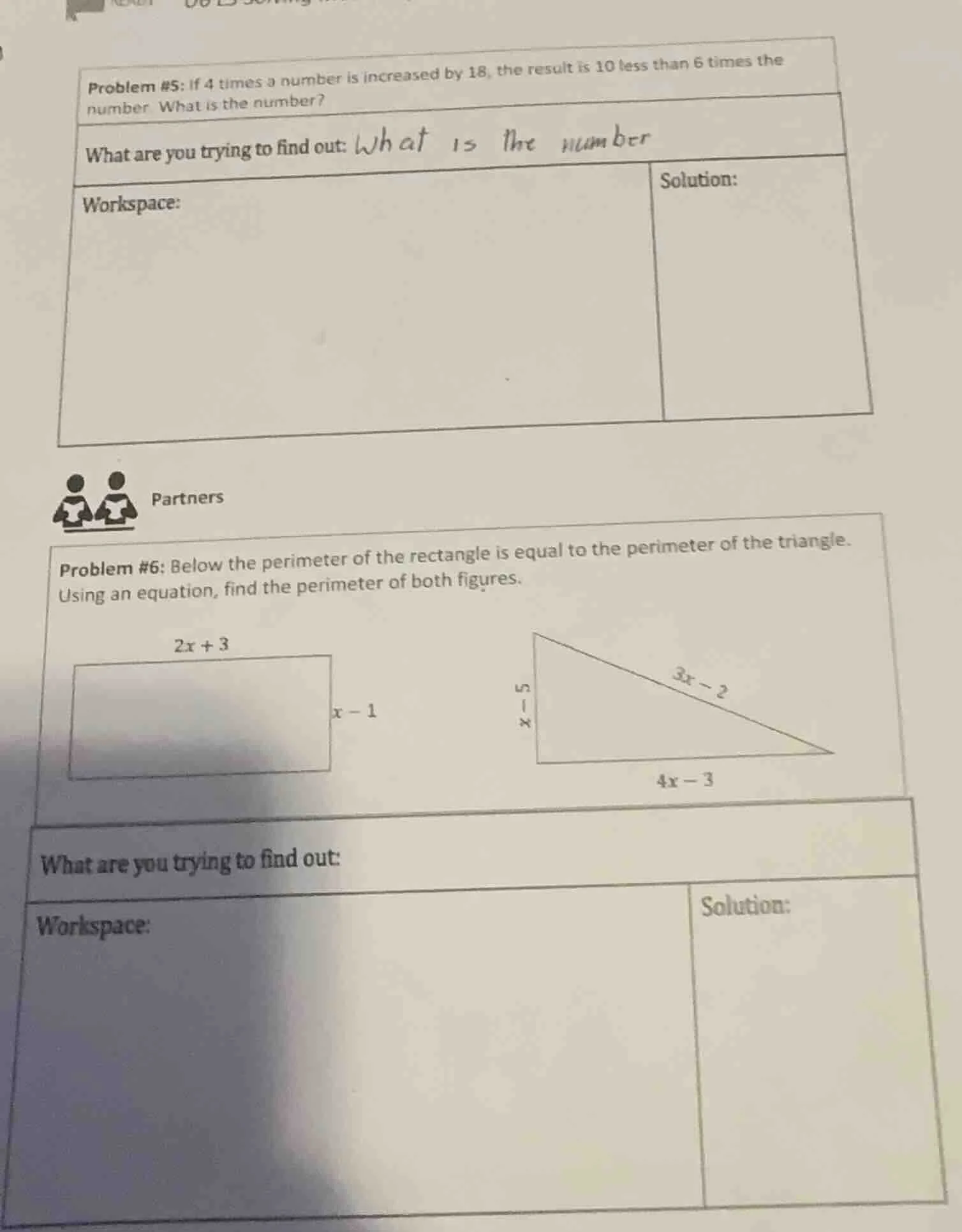 problem #5: if 4 times a number is increased by 18, the result is 10 le…