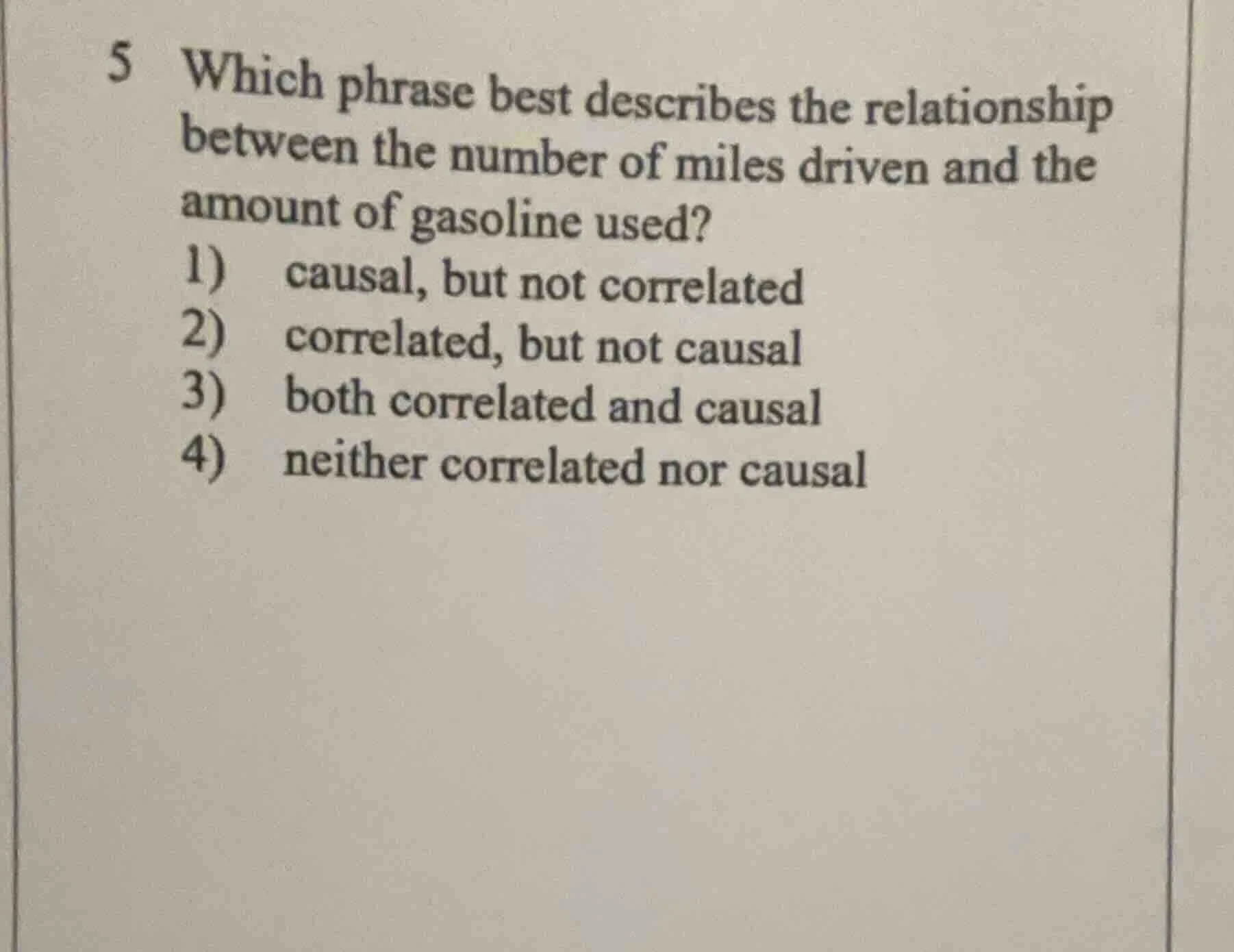 5 which phrase best describes the relationship between the number of mi…