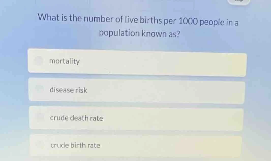what is the number of live births per 1000 people in a population known…
