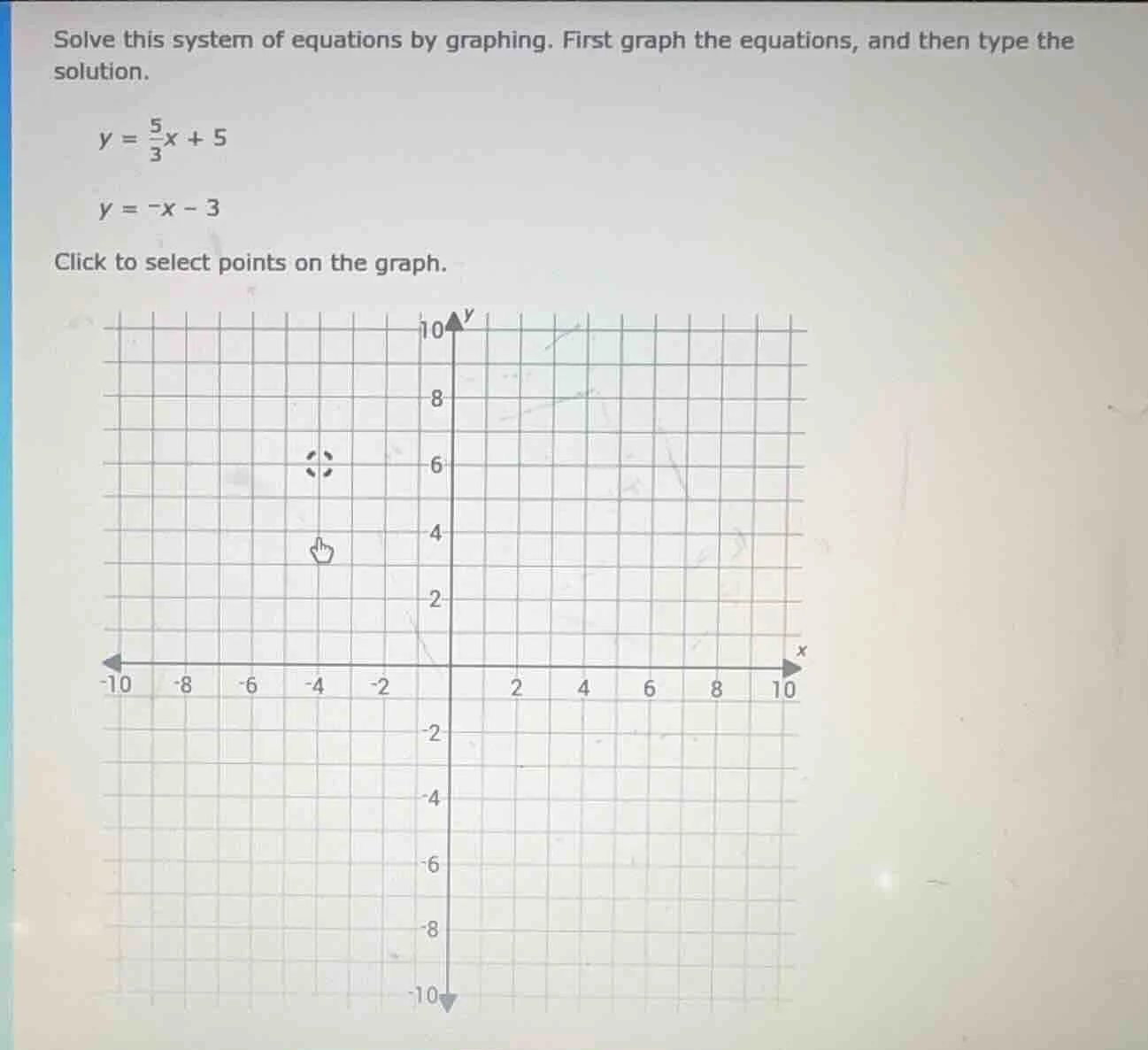 solve this system of equations by graphing. first graph the equations, …