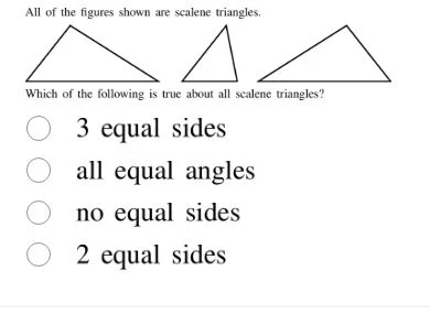 all of the figures shown are scalene triangles. which of the following …