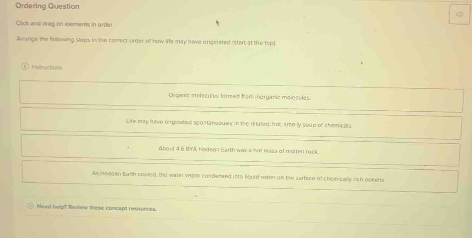 ordering question click and drag on elements in order arrange the follo…