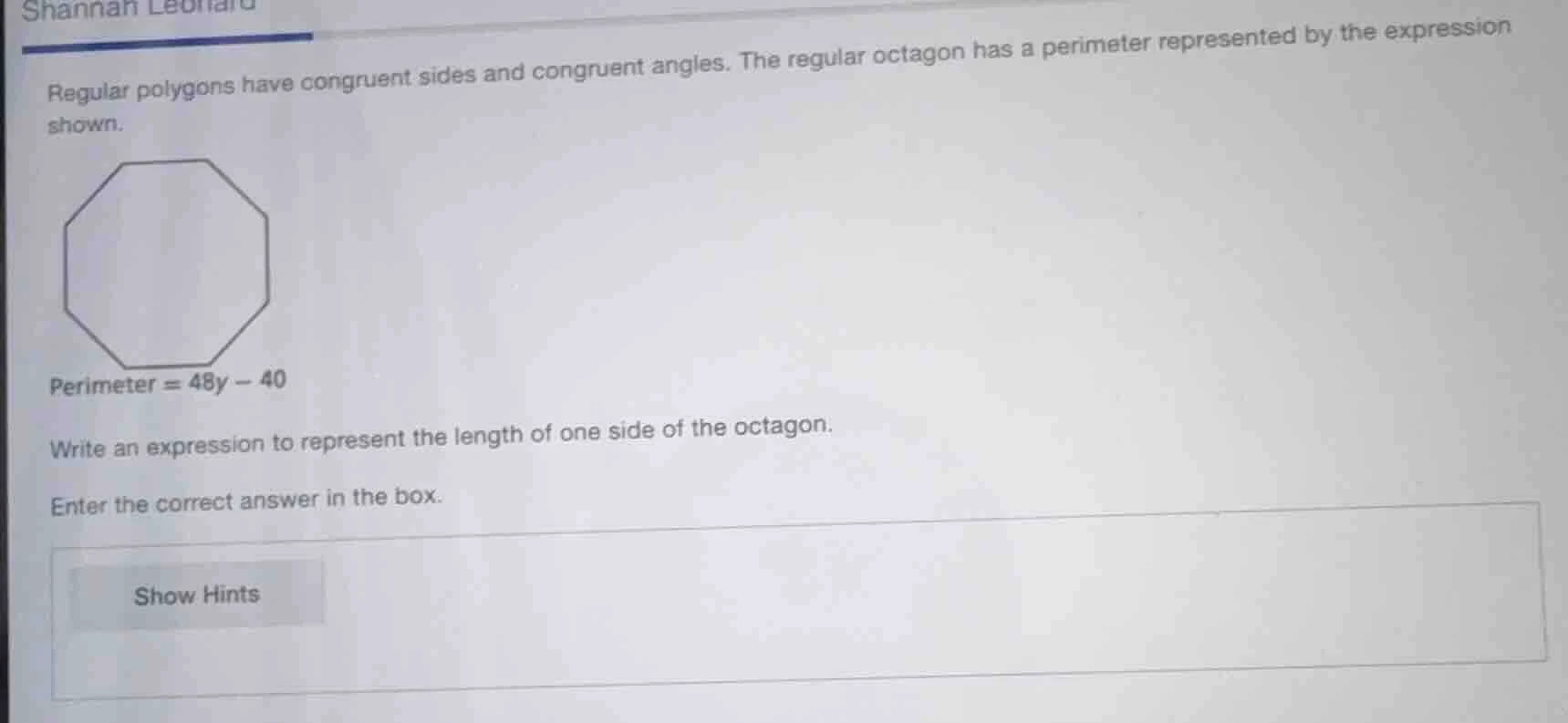 regular polygons have congruent sides and congruent angles. the regular…