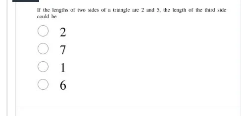 if the lengths of two sides of a triangle are 2 and 5, the length of th…