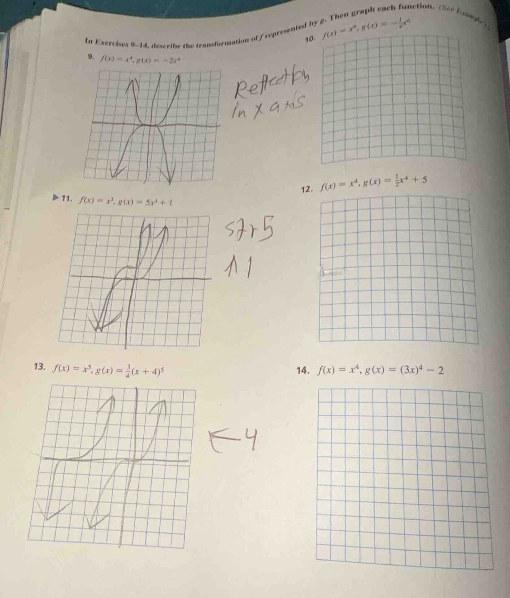 in exercises 9–14, describe the transformation of ( f ) represented by …