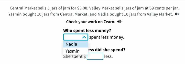 central market sells 5 jars of jam for $3.00. valley market sells jars …