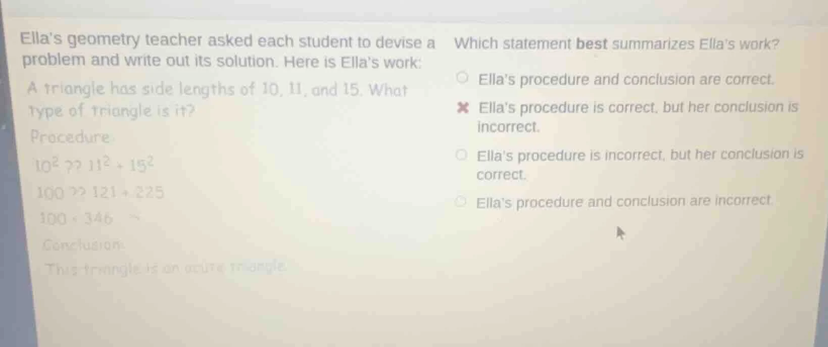 ellas geometry teacher asked each student to devise a problem and write…
