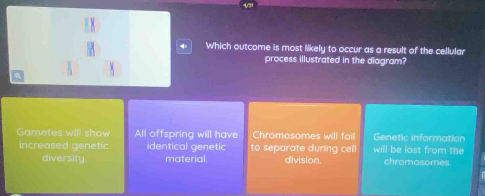 which outcome is most likely to occur as a result of the cellular proce…
