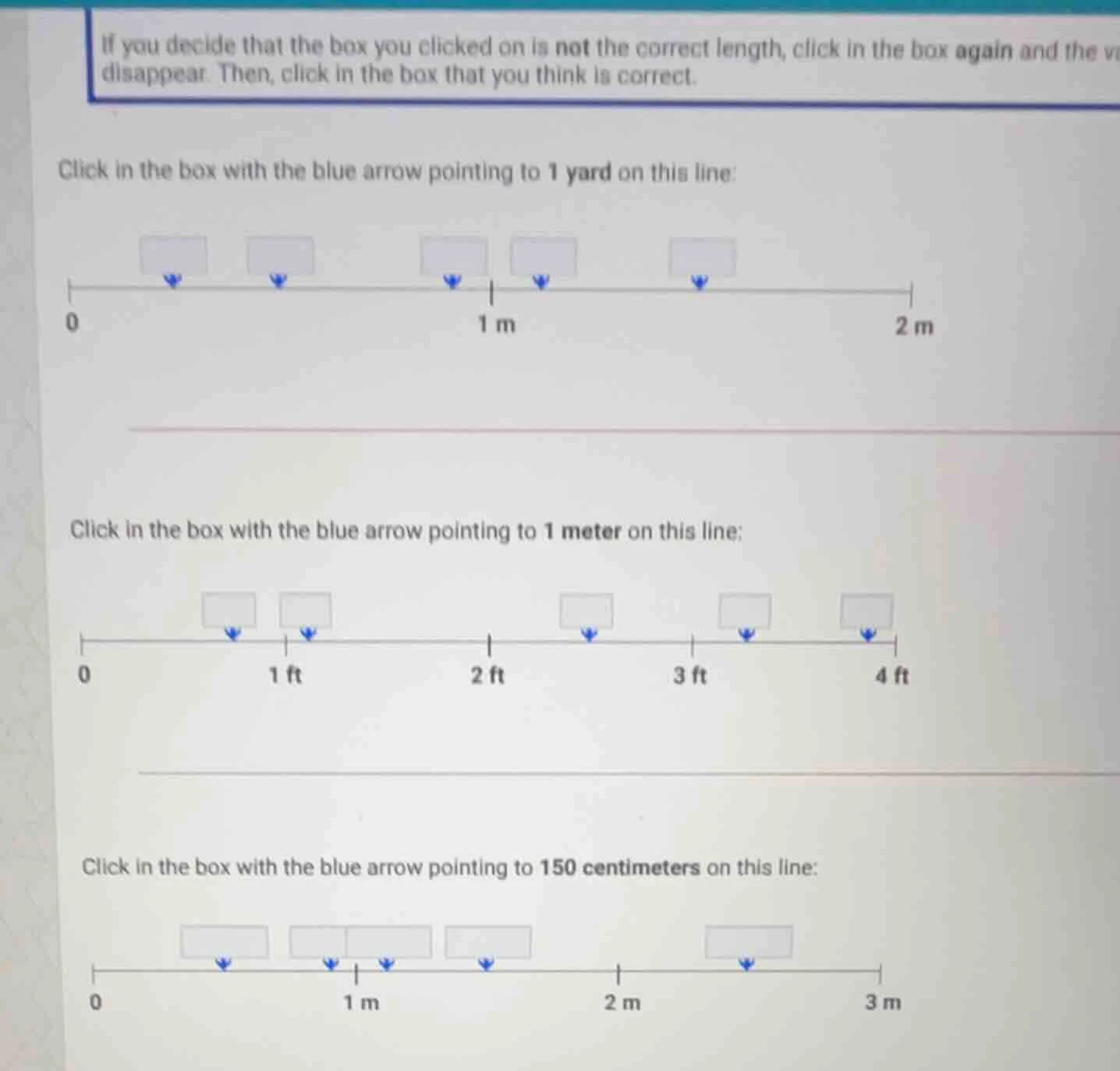 if you decide that the box you clicked on is not the correct length, cl…