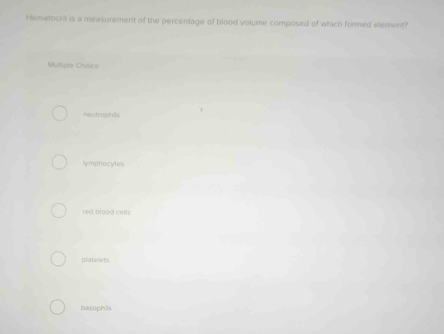 hematocrit is a measurement of the percentage of blood volume composed …