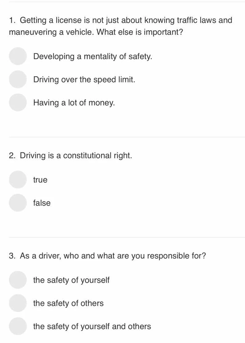 1. getting a license is not just about knowing traffic laws and maneuve…