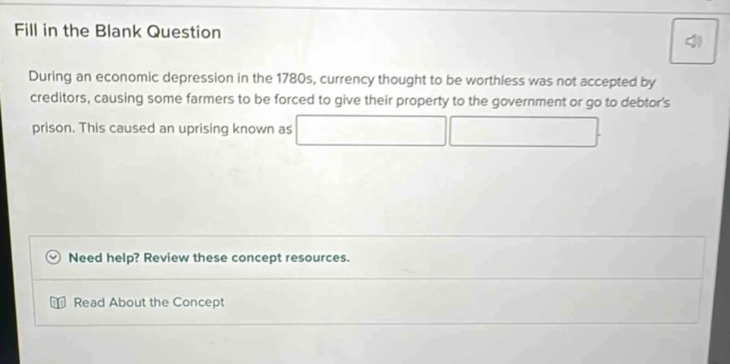 fill in the blank question during an economic depression in the 1780s, …