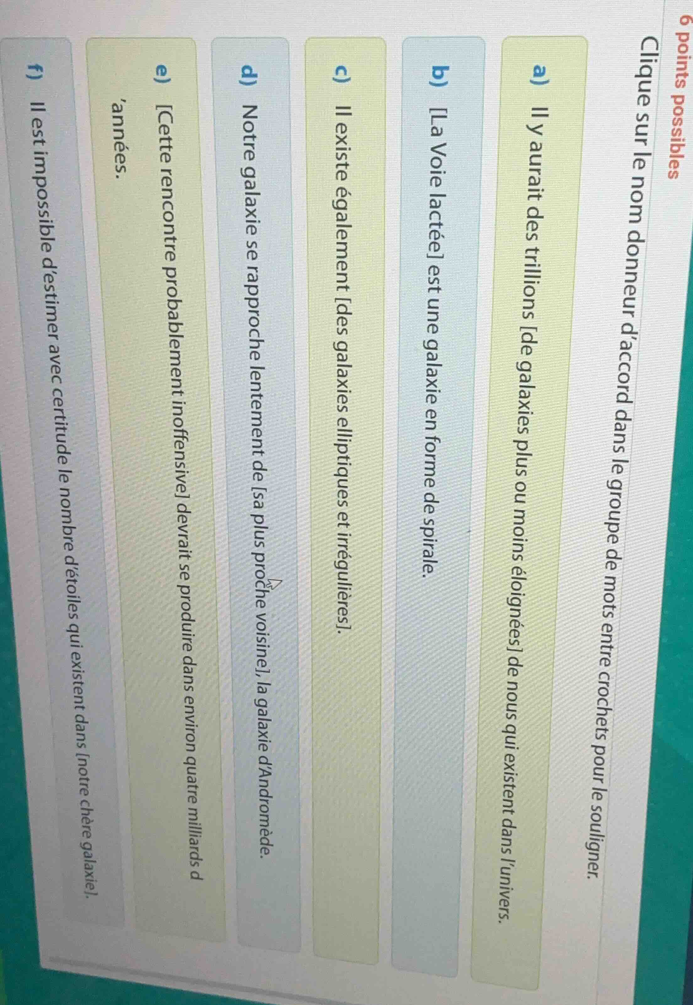 6 points possibles clique sur le nom donneur d’accord dans le groupe de…