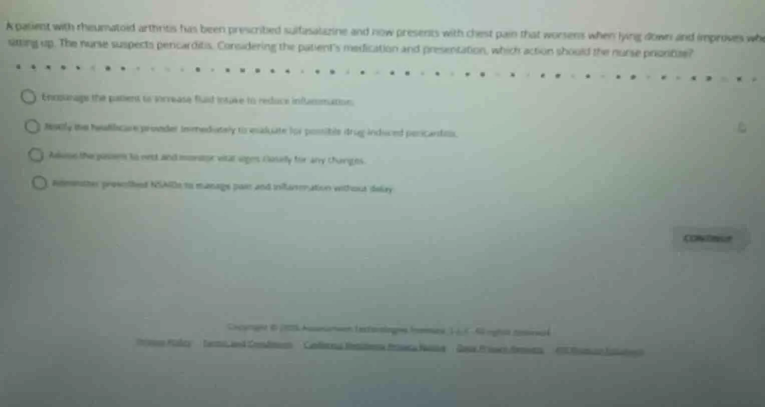 a patient with rheumatoid arthritis has been prescribed sulfasalazine a…