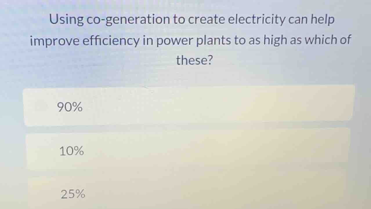 using co - generation to create electricity can help improve efficiency…