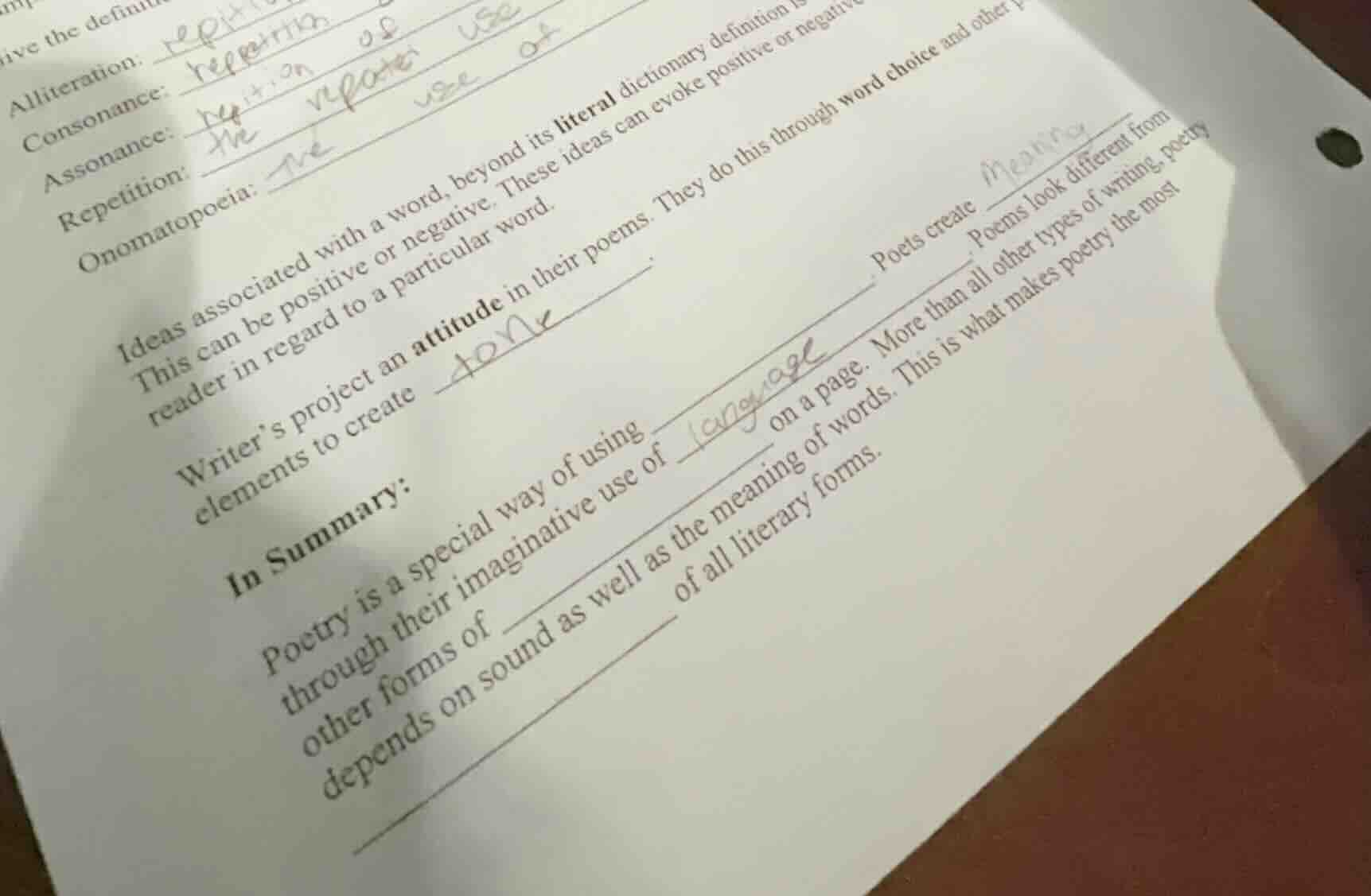 ive the defini alliteration: consonance: assonance: repetition: onomato…