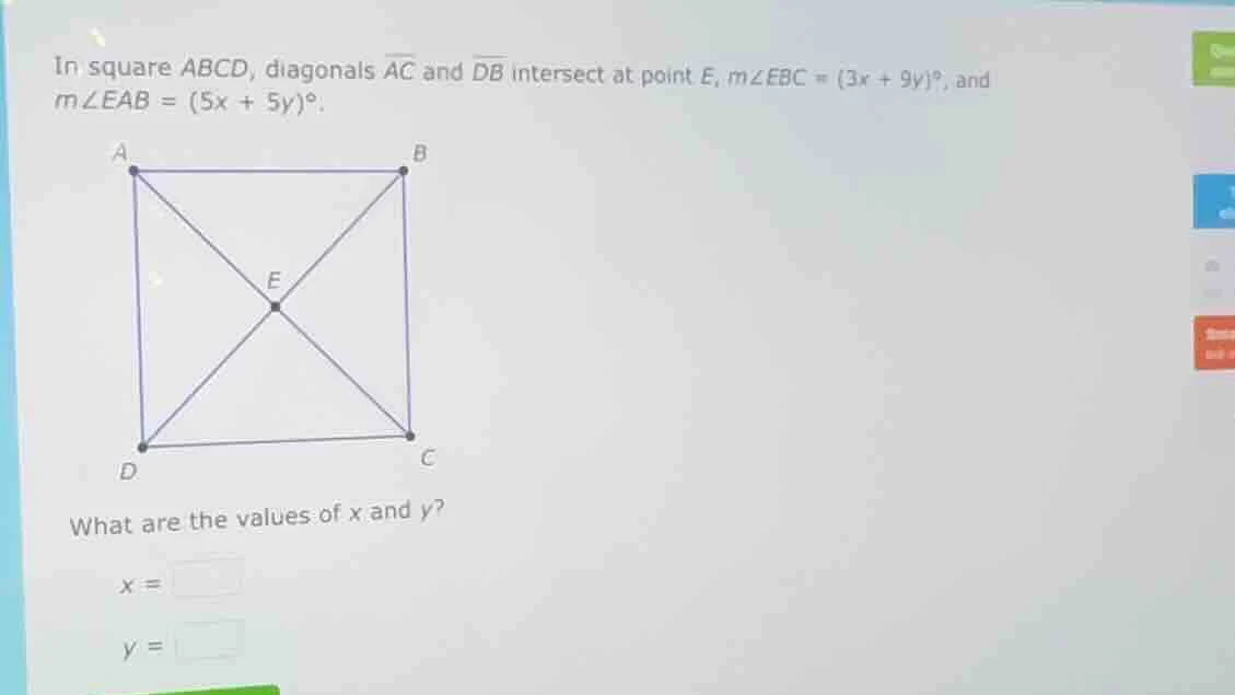 in square abcd, diagonals \\(\\overline{ac}\\) and \\(\\overline{db}\\)…