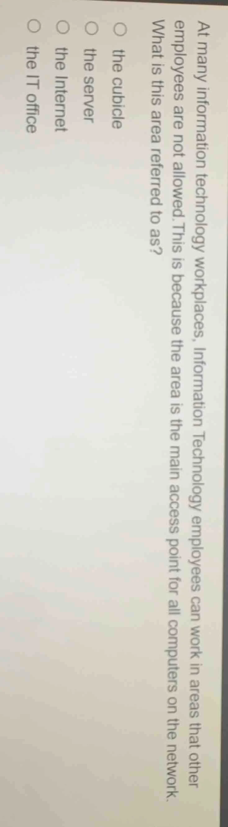 at many information technology workplaces, information technology emplo…