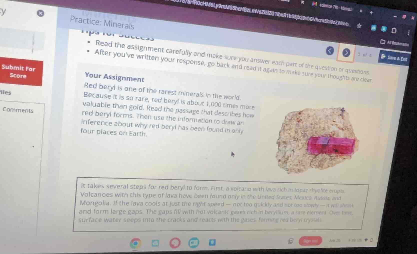 practice: minerals - read the assignment carefully and make sure you an…