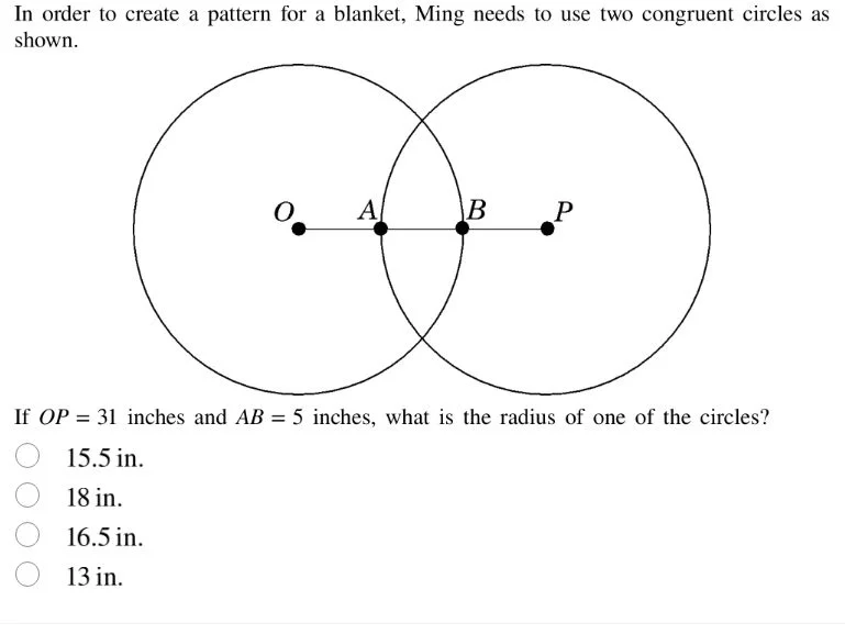 in order to create a pattern for a blanket, ming needs to use two congr…