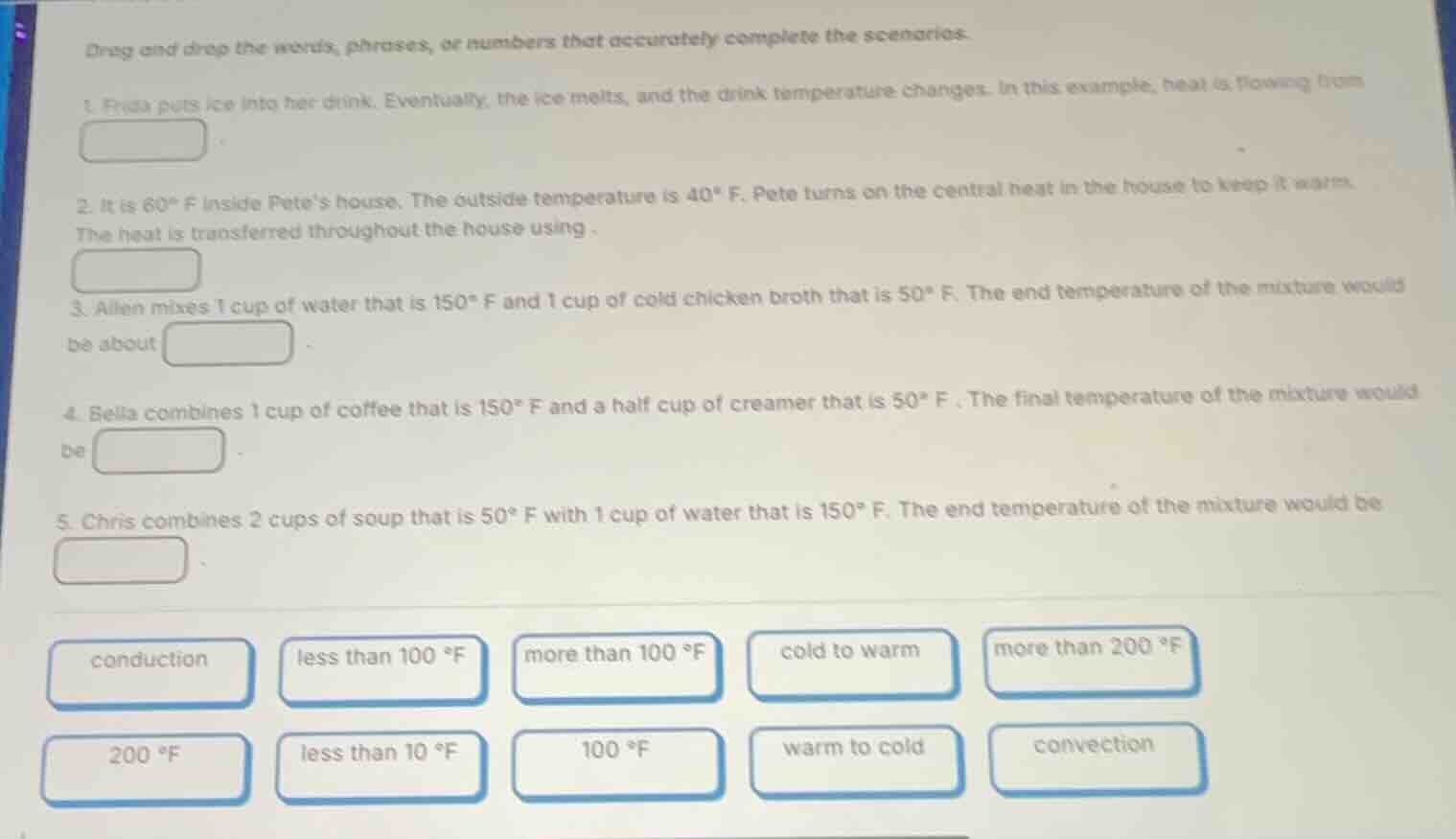 drag and drop the words, phrases, or numbers that accurately complete t…