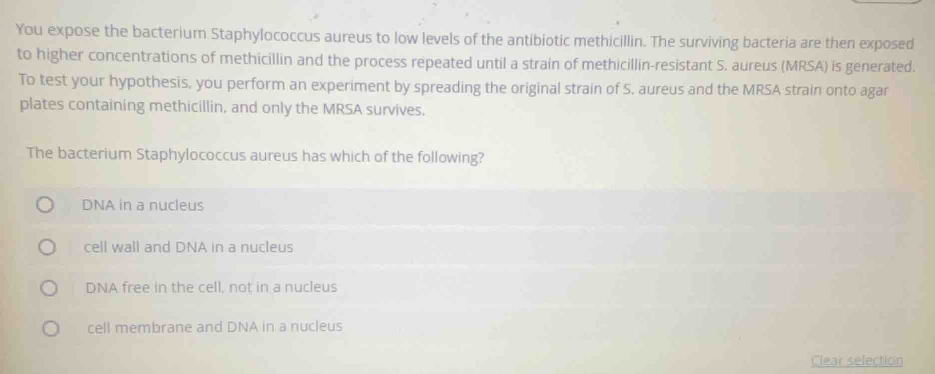 you expose the bacterium staphylococcus aureus to low levels of the ant…