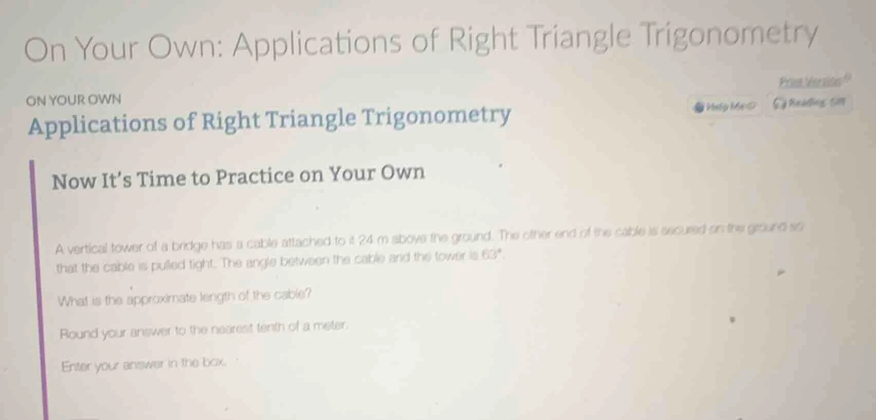 on your own: applications of right triangle trigonometry on your own ap…