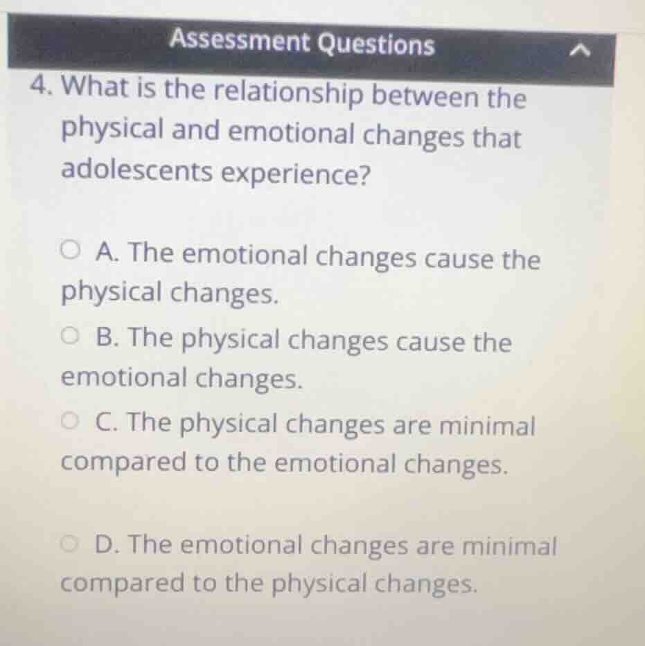 assessment questions 4. what is the relationship between the physical a…