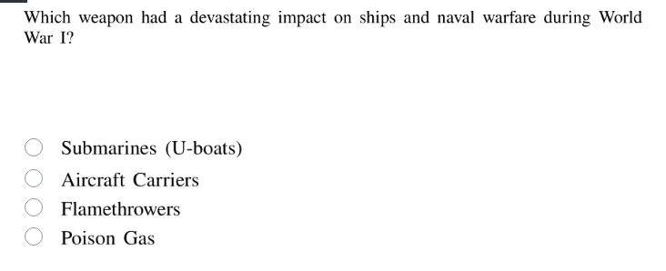 which weapon had a devastating impact on ships and naval warfare during…