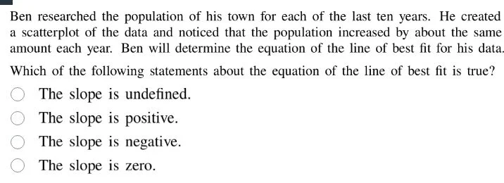 ben researched the population of his town for each of the last ten year…