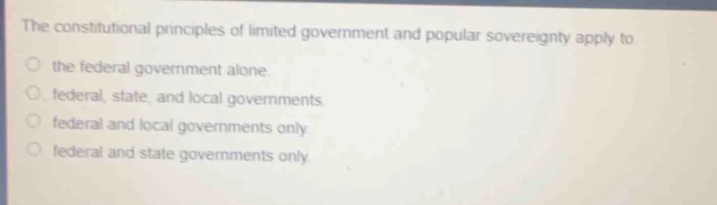 the constitutional principles of limited government and popular soverei…