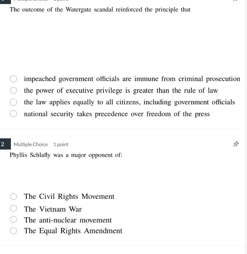 the outcome of the watergate scandal reinforced the principle that impe…