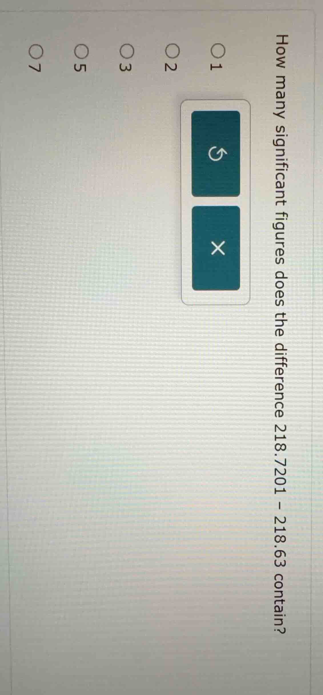 how many significant figures does the difference 218.7201 - 218.63 cont…