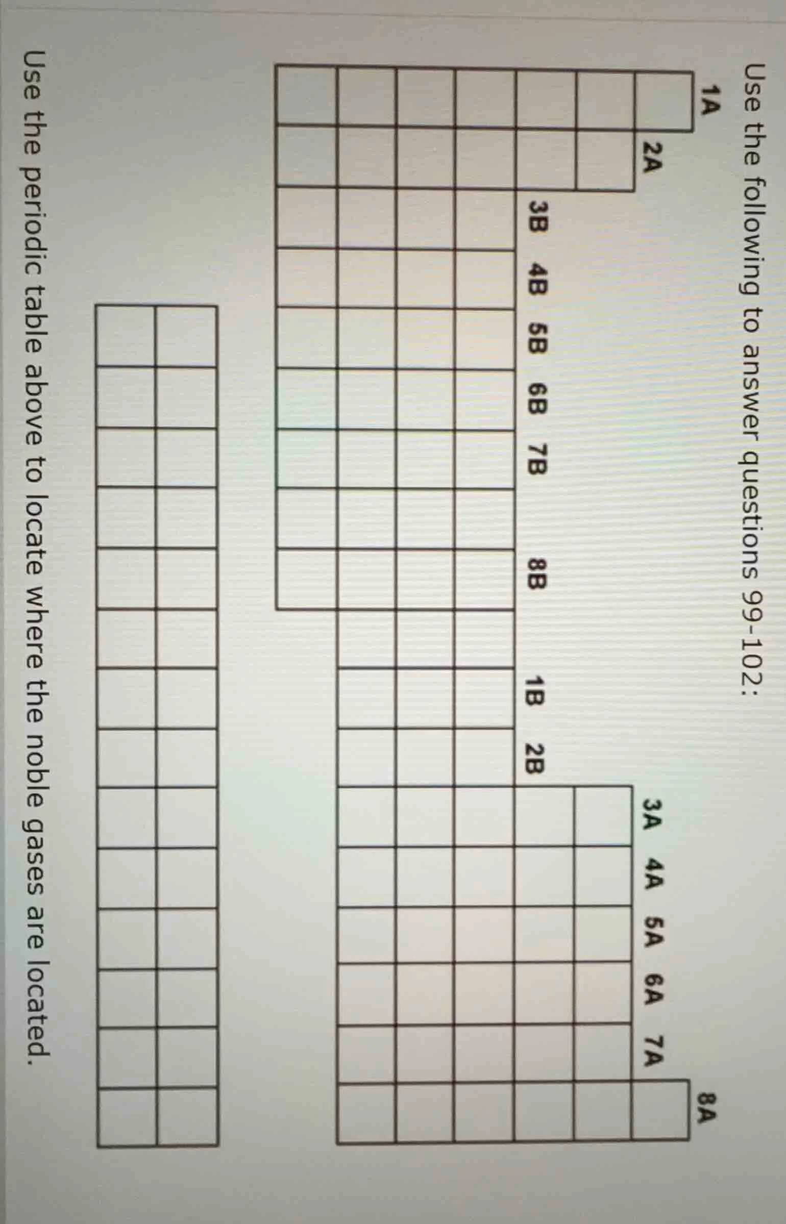 use the following to answer questions 99 - 102: use the periodic table …