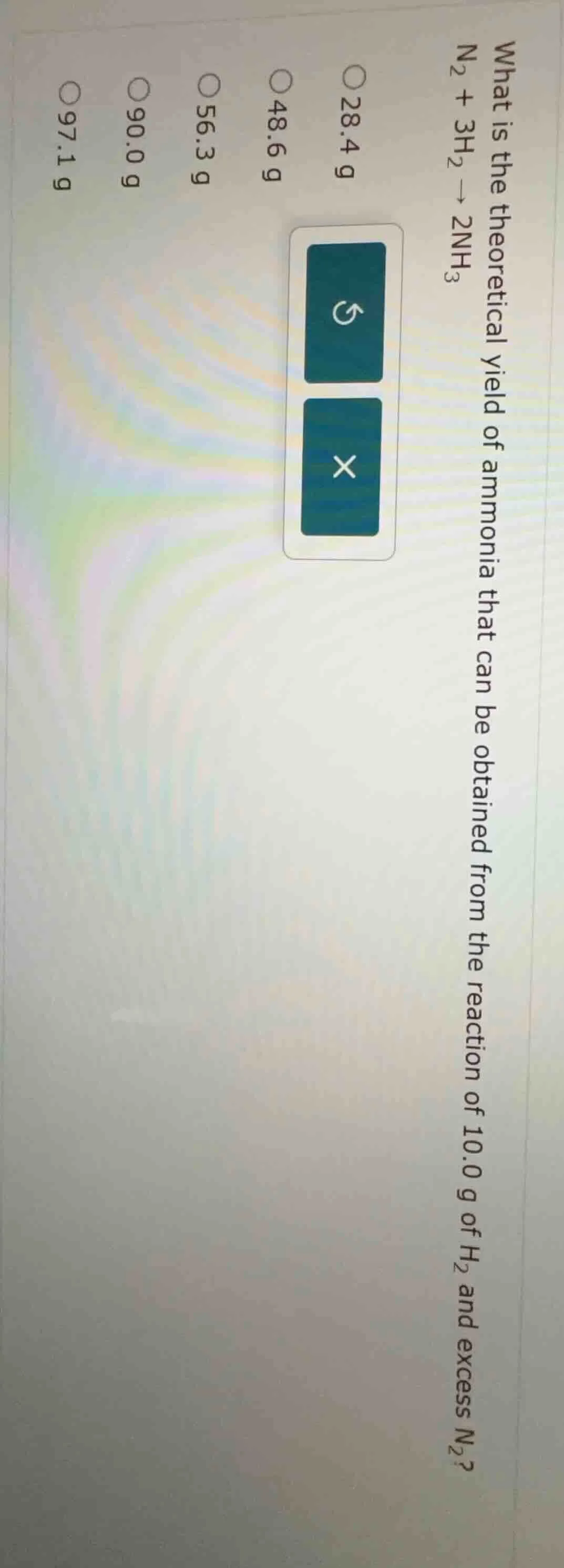 what is the theoretical yield of ammonia that can be obtained from the …